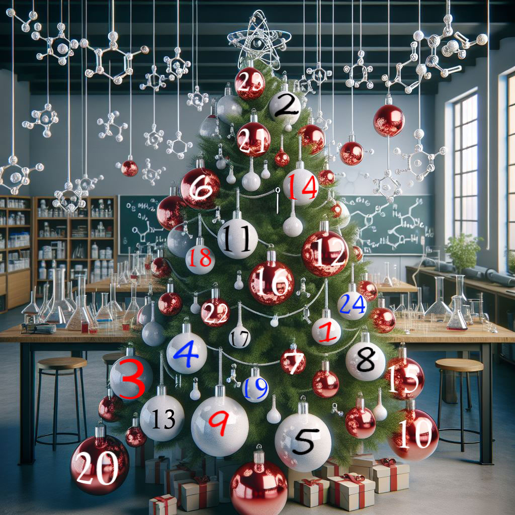 Christmas tree advent calendar with clickable links